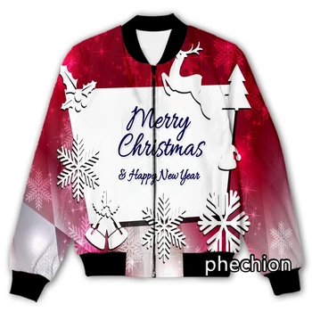 phechion/Новая Мужская /женская повседневная куртка с 3D принтом, с Рождеством, Модная уличная одежда, мужская Свободная спортивная куртка и пальто Q119