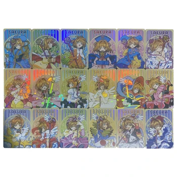 18 шт./компл. Флеш-карт Kinomoto Sakura Card Captor Kawaii Классическая Игра Коллекция Аниме, Подарочные Игрушки