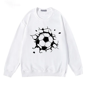 HX Soccer Sweatshirt Топы с принтом Love Football на груди Уличная одежда Мужские Женские спортивные рубашки Модные повседневные рубашки уличная одежда