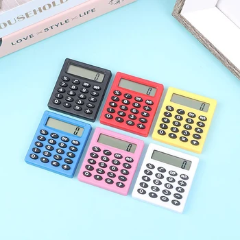 Маленький Квадратный Калькулятор Многофункциональный Мини-Цветной Школьный Офисный Электронный Пластиковый Калькулятор