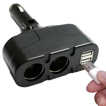 USB-зарядное устройство для автомобиля Автомобильное зарядное устройство прикуриватель двухпортовый USB-адаптер автомобильного зарядного устройства 12-24 В Быстрая зарядка для смартфонов с GPS