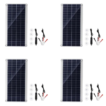 4X30 Вт Солнечная Панель Портативная Двойная 12/5 В Постоянного Тока USB Быстрая Зарядка Водонепроницаемое Аварийное Зарядное Устройство Для Наружного Аккумулятора