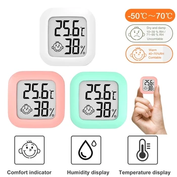 Мини ЖК-Цифровой Термометр-Гигрометр В Помещении Электронный Измеритель Температуры И Влажности Датчик Метеостанции для Дома