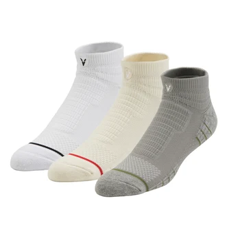 Veidoorn, 3 пары коротких спортивных носков, толстые противоскользящие элитные спортивные носки с глубоким вырезом, мужские дышащие носки до щиколоток