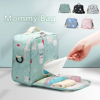 Сумка для подгузников для мамы Средней емкости, сумка для хранения бумаги для детских бутылочек, сумка для мамы на молнии