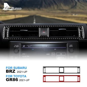 Для Subaru BRZ Toyota GR86 2021 2022 2023 Автомобильный Центральный Воздухозаборник Вентиляционная Крышка Аксессуары Для Интерьера-Наклейка Из Настоящего Углеродного Волокна