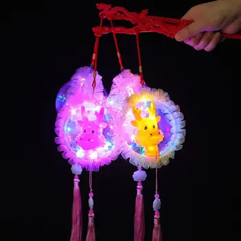 Фонарь китайской культуры Традиционные китайские новогодние фонарики с драконами для декора весеннего фестиваля, светящиеся на батарейках