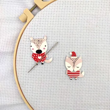 Рождественская Игла Minder Магнитный Набор Fox Needle Keeper Finder Швейный Магнит Аксессуары Для Вышивания Инструменты Для Вышивания Крестом