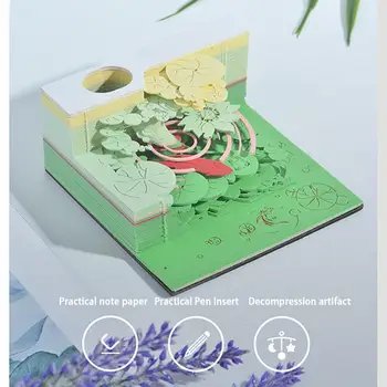 Удачи Koi 3D Модель Для Вырезания Из Бумаги Note Table Art Mini Новые Аксессуары Рождественский 3D Праздничный Блокнот Офисные Подарки Орнамент B3O8