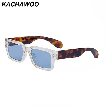 Kachawoo модные солнцезащитные очки для женщин, прозрачные леопардовые синие солнцезащитные очки в квадратной оправе, мужские аксессуары унисекс для путешествий, прямая доставка