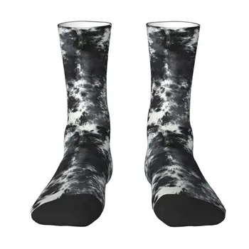 Носки с 3D-печатью из воловьей кожи с текстурой животного, мужские и женские теплые Модные носки в деревенском стиле из коровьего искусственного меха, Кожаные носки для экипажа