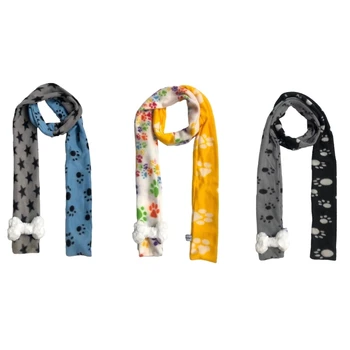 Зимний шарф для женщин, для путешествий, покупок, шарф с рисунком собачьей лапы для взрослых, для улицы