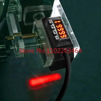 Лазерный фотоэлектрический переключатель BOJKE BGS-100TXS с двойным цифровым дисплеем, датчик пятна полосы