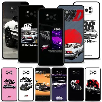 Чехол Для Телефона Xiaomi Mi Poco X3 Pro F3 X3 GT M3 X3 NFC F1 M3 Pro 5G F3 GT Черный Силиконовый Чехол Coque Japan Anime Initial D AE86