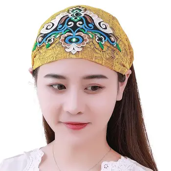 Белая Повязка на голову с цветочным узором, Кружевной обруч для волос, Повязка на голову в Корейском стиле, Аксессуары для волос, женская лента для волос