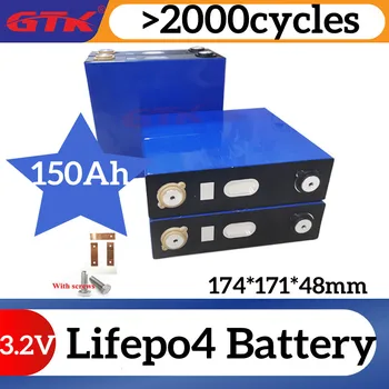 GTK 3.2V 150Ah Lifepo4 Аккумуляторные Батареи Глубокого Цикла для DIY 12V 24V 48V 300Ah Инвертор RV EV Аккумулятор Солнечной Системы