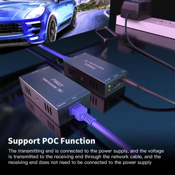 Удлинитель Аудио-видео Конвертер для ПК Ps5 TV Monitor HDMI KVM удлинитель 60 м по кабелю cat5/6 ethernet 1080P кабель hdmi 4k