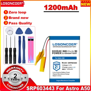 Аккумулятор LOSONCOER 1200 мАч SRP603443 для Astro A50 A20 Battery EVE623442