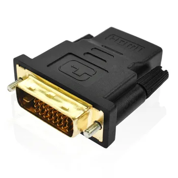 1шт 24 + 1 Контактный DVI HDMI Адаптер Позолоченный HDMI / F в DVI/M Видео Конвертер 1080P для Проектора HDTV