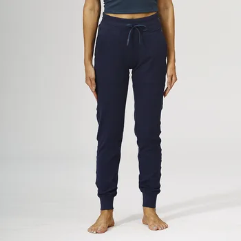 Женские брюки Lulu с высокой талией, свободные Эластичные Повседневные штаны для фитнеса и йоги с карманами, дышащие спортивные штаны для бега на шнурке на открытом воздухе