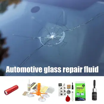 Жидкость для ремонта лобового стекла автомобиля, Набор смол для автоматического удаления царапин, Восстановления трещин на стекле, Инструменты для ремонта автомобиля, Клеевые Агенты