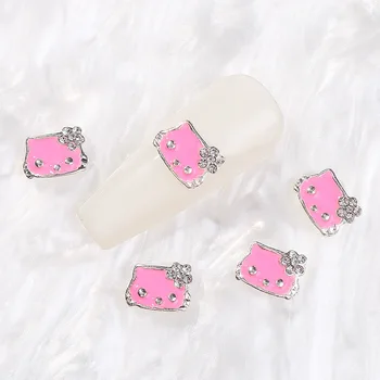 10шт Аниме Hello Kitty Аксессуары для нейл-арта Kawaii Sanrio Мини-аксессуары для ногтей Hello Kitty Милые Украшения Подарки для девочек