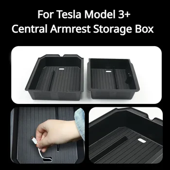 Для Tesla Model 3 + Ящик Для Хранения Центрального Управления, Центральный Подлокотник, Ящик Для Хранения Очков, Держатель для Автомобильных Аксессуаров Новой Модели 3 2024 года