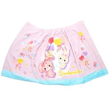Милое банное полотенце Bonbonribbon Bunny для детей и девочек Хлопчатобумажный пуловер Халат Юбка для ванной Накидка Мультфильм Аниме Каваи Пляжные полотенца