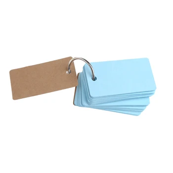 Связующее кольцо из крафт-бумаги Легко переворачиваемые карточки Учебные блокноты Канцелярские принадлежности для поделок
