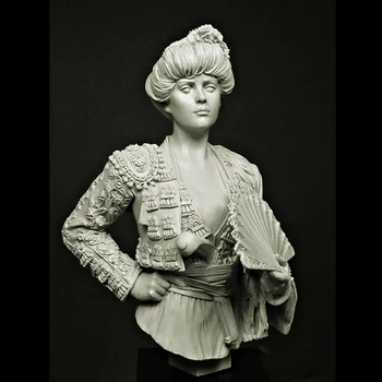 В разобранном виде 1/10 древняя ЖЕНЩИНА ОФИЦЕР испанский бюст фигурка из смолы миниатюрные модельные наборы Неокрашенный