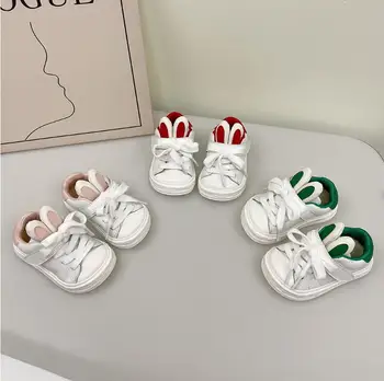 Детская Обувь для малышей на мягкой подошве, Коллекция 2023 года, Весна-осень, Новая Мужская Повседневная обувь для годовалых детей, Модная обувь Для девочек, Красный размер 15-25