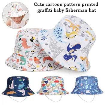 Милый мультяшный мальчик Девочка, детская шапочка, фруктовая шляпа от солнца с животными, детская шляпа-козырек, детская рыбацкая шляпа для бассейна