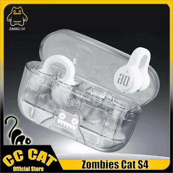 Zombies Cat S4 Беспроводные Наушники Bluetooth Наушники Earclip Наушники TWS Gamer Наушники Легкий Вес Hifi Наушники С Низкой Задержкой