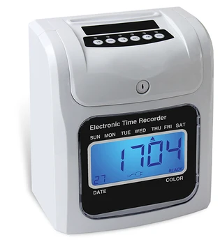 Горячие продажи CE & FCC сертифицированные часы времени OEM доступные перфокарты time recorder W-970 цифровая Машина Для Записи Времени Посещаемости