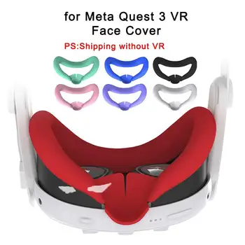Силиконовый чехол для лица для замены очков Meta Quest 3, защитный чехол для интерфейса виртуальной реальности, красочная маска для глаз, защищающая от пота