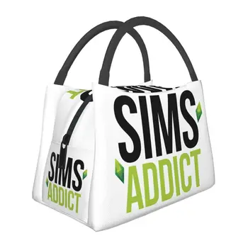 Милые семейные портативные ланч-боксы для видеоигр The Sims для женщин, водонепроницаемый термоохладитель, сумка для ланча с изоляцией от пищевых продуктов