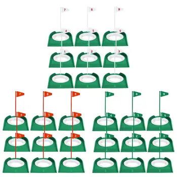 9-кратная портативная клюшка для гольфа с флажком во всех направлениях и учебным пособием для игры в гольф с флажком для тренировки клюшки для гольфа в помещении на заднем дворе