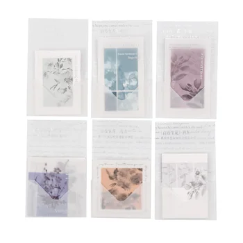 6 упаковок / ЛОТ Серия Blooming at White Night ретро креативное украшение DIY бумажный блокнот для заметок