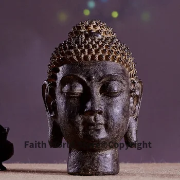 Оптовая продажа фигурка Будды # 33 СМ ТОП эффективный ДОМАШНИЙ Талисман Защиты семейной КОМНАТЫ # Ретро Буддизм ФЭН-ШУЙ Статуя Будды