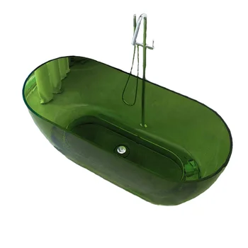 1750x750x550mm Новая Дизайнерская Отдельно Стоящая Ванна Из Смолы Онлайн, Окрашенная Знаменитостями Прозрачная Ванна Большого Размера RS1038