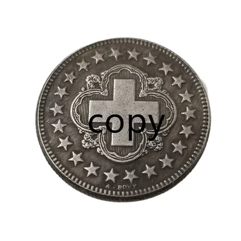 Швейцария 1860 год Посеребренные Монеты Домашнего Декора Монета Lucky Magic Предметы Коллекционирования Монеты Рождественские Подарки#192