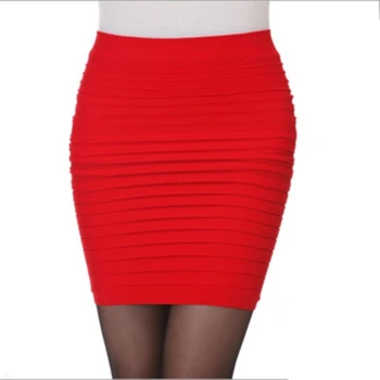 Прямая поставка, новая мода 2023, летняя женская юбка с высокой талией ярких цветов, плюс размер, эластичная плиссированная сексуальная короткая юбка