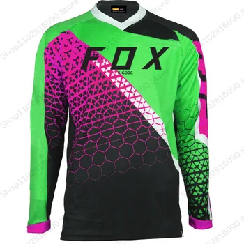 2022 Мужские Рубашки для Скоростного спуска На Горном велосипеде MTB Offroad DH Мотоцикл Для Мотокросса Спортивная Одежда X-GODC FOX mtb Джерси Racing Sho