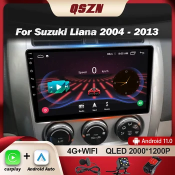 QSZN Для Suzuki Liana 2004-2013 Android 13 Радио Стерео Автомобильный Мультимедийный Плеер IPS GPS Навигация CarPlay Auto No 2din Головное Устройство