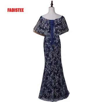 FADISTEE/ Новое платье для выпускного вечера с блестками, Vestido de Festa, вырез лодочкой, длина до пола, длинное стильное платье на шнуровке сзади