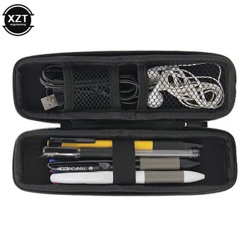 Черный EVA жесткий корпус, кабель для передачи данных, чехол для ручки, защитный чемодан, сумка, контейнер для хранения, ручка, шариковая ручка, стилус, пенал для карандашей