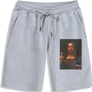 Мужские шорты Salvator Mundi Leonardo Da Vinci в классическом ретро-стиле, выполненном на заказ в стиле городского искусства Shorts man