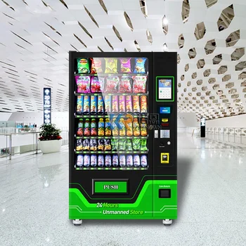 24-Часовой Торговый автомат Самообслуживания для продажи пива, Закусок и напитков с Комбинированным светодиодным освещением