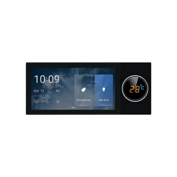 Tuya Zigbee Wifi BLE 6-дюймовый HD LCD Сенсорный настенный выключатель Умный дом Многофункциональная сенсорная панель управления освещением
