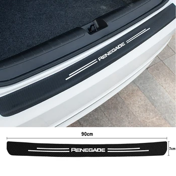 Защитная накладка на бампер задней двери багажника автомобиля, Защитная планка для Jeep Renegade, наклейка из углеродного волокна с защитой от царапин, аксессуар